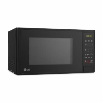Horno microondas LG negro con pantalla digital