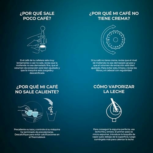 Guía para solucionar problemas comunes al hacer café.