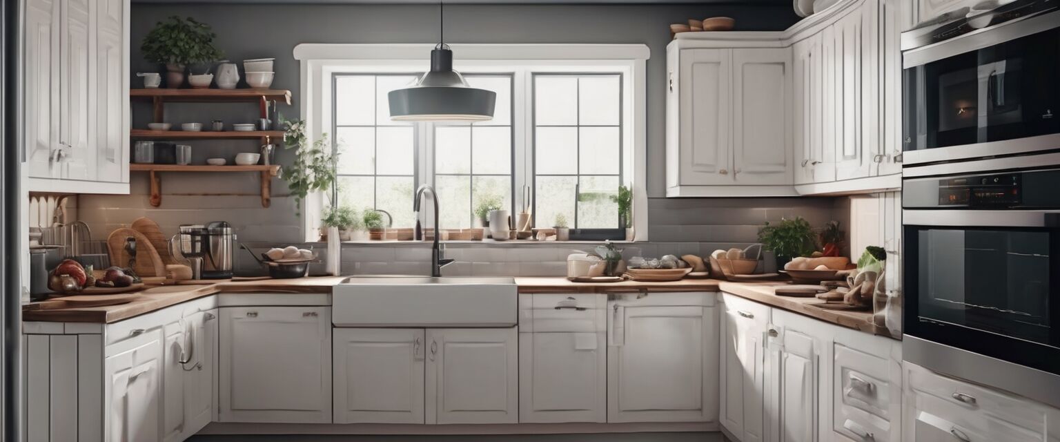 Calentador eléctrico moderno en una cocina