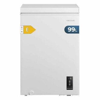 Congelador horizontal Cecotec de 99 litros con etiqueta energética E.